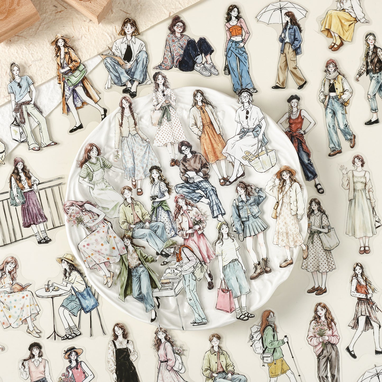 Poetic companionship Sticker 100pcs