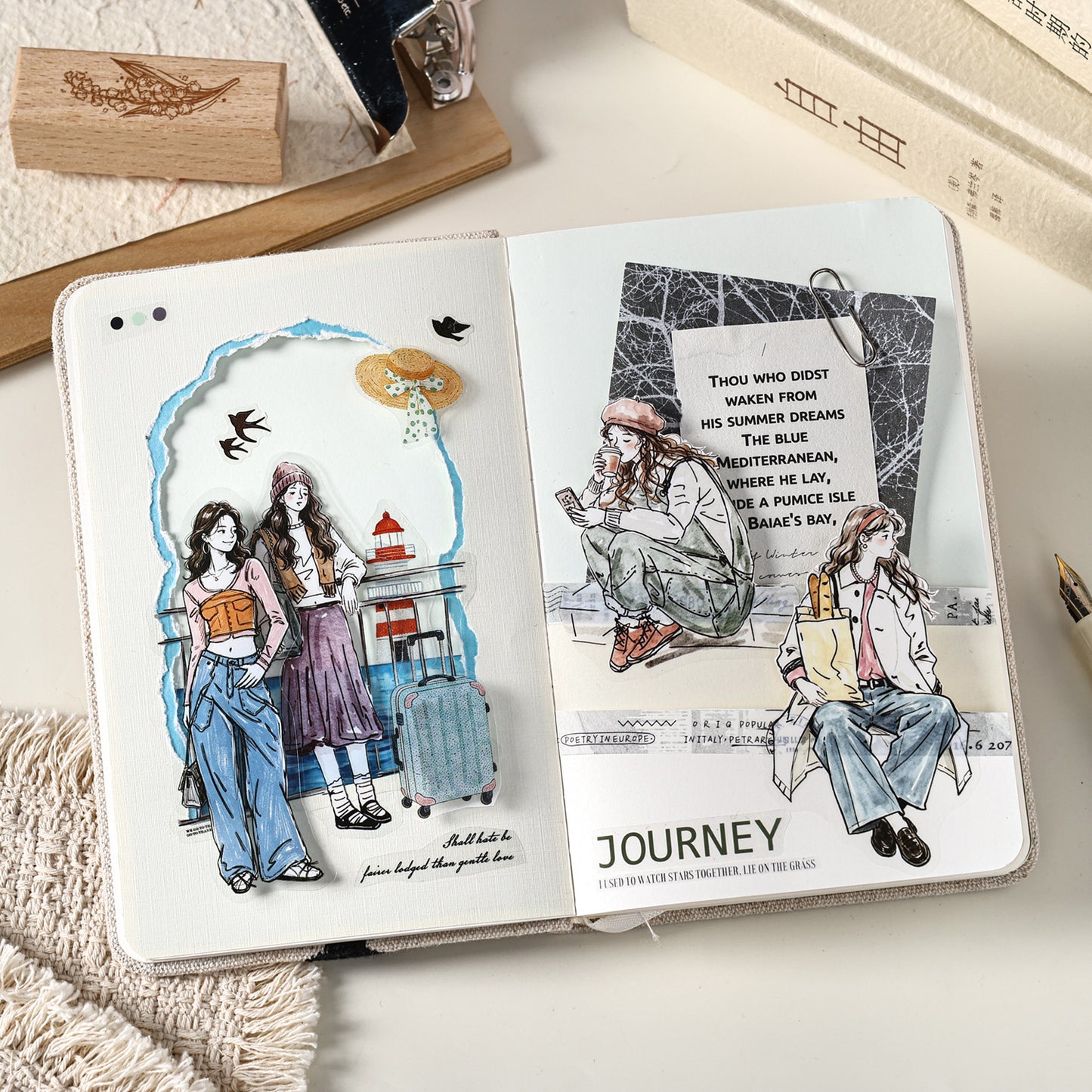 Poetic companionship Sticker 100pcs
