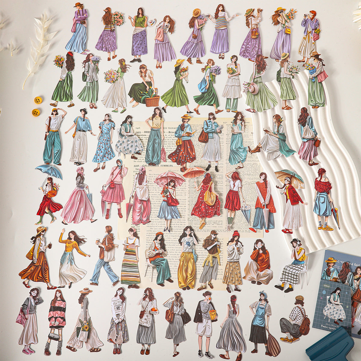 Poetic Girl Sticker 20pcs