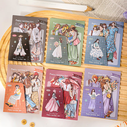 Poetic Girl Sticker 20pcs