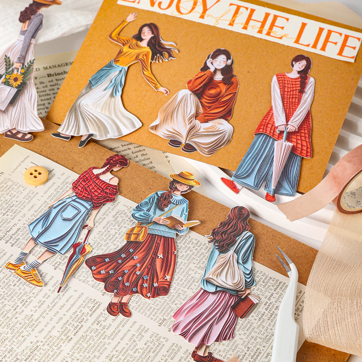 Poetic Girl Sticker 20pcs