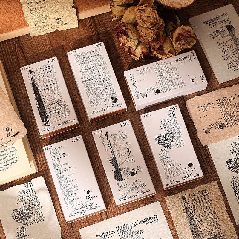 Poetry Anthology Wood Rubber Stamp