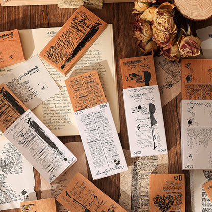 Poetry Anthology Wood Rubber Stamp