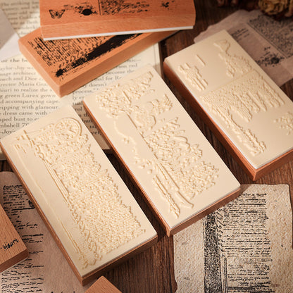 Poetry Anthology Wood Rubber Stamp