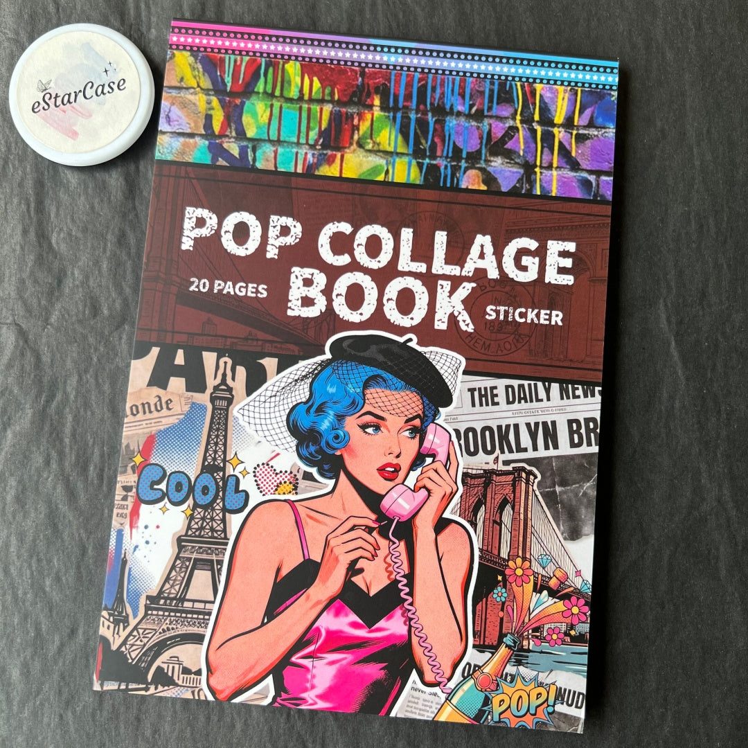 Pop Collage Art Sticker Book