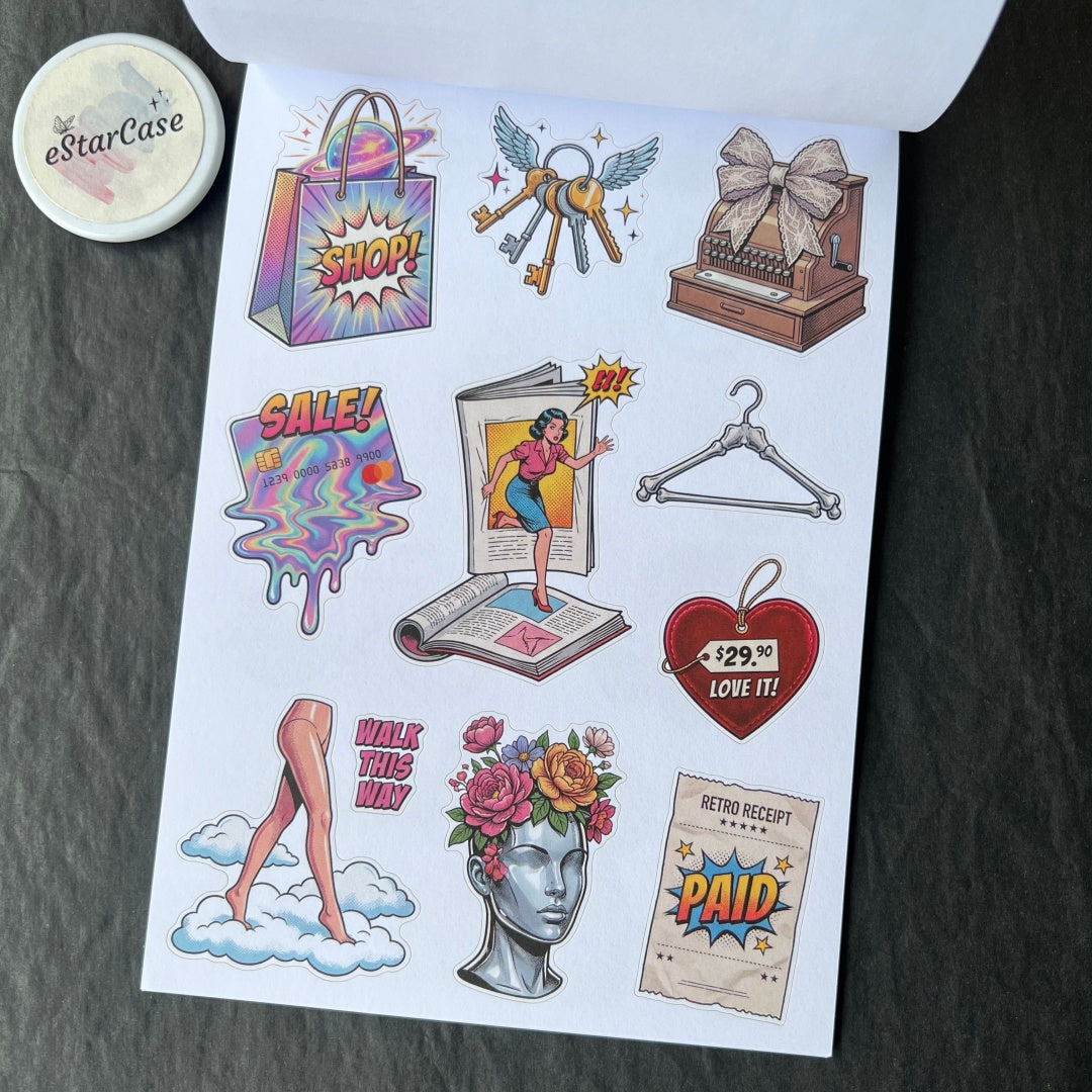 Pop Collage Art Sticker Book