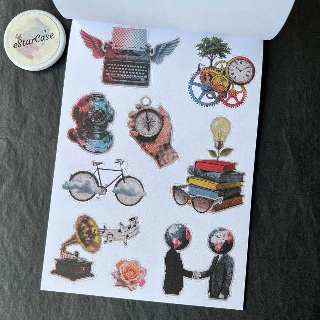 Pop Collage Art Sticker Book