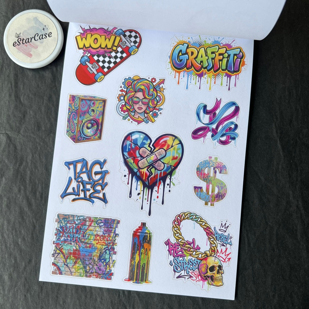 Pop Collage Art Sticker Book
