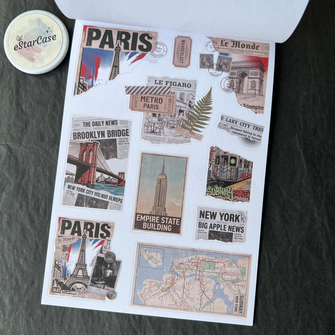 Pop Collage Art Sticker Book