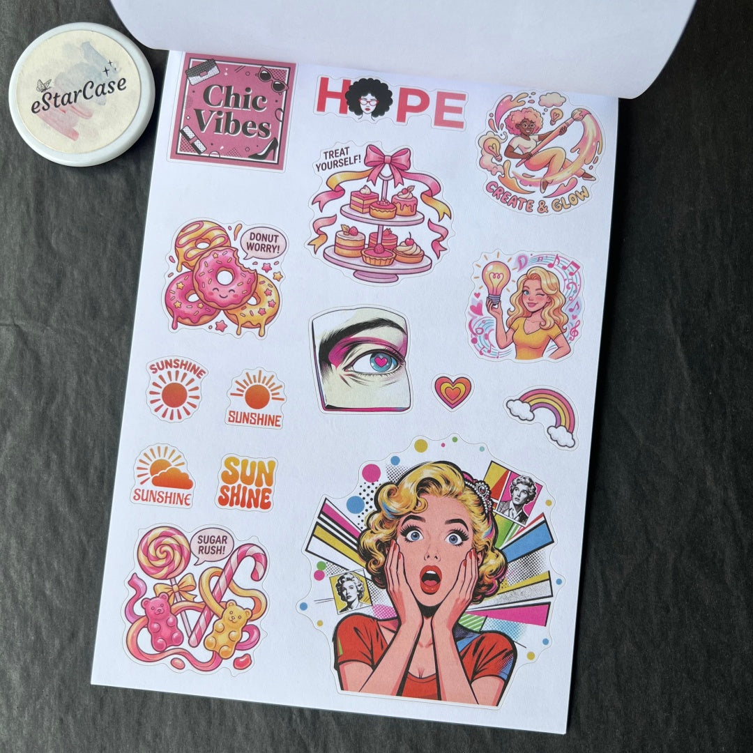 Pop Collage Art Sticker Book