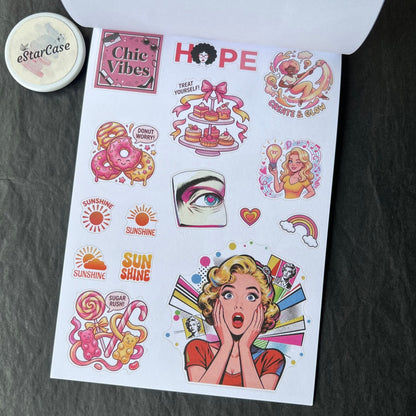 Pop Collage Art Sticker Book