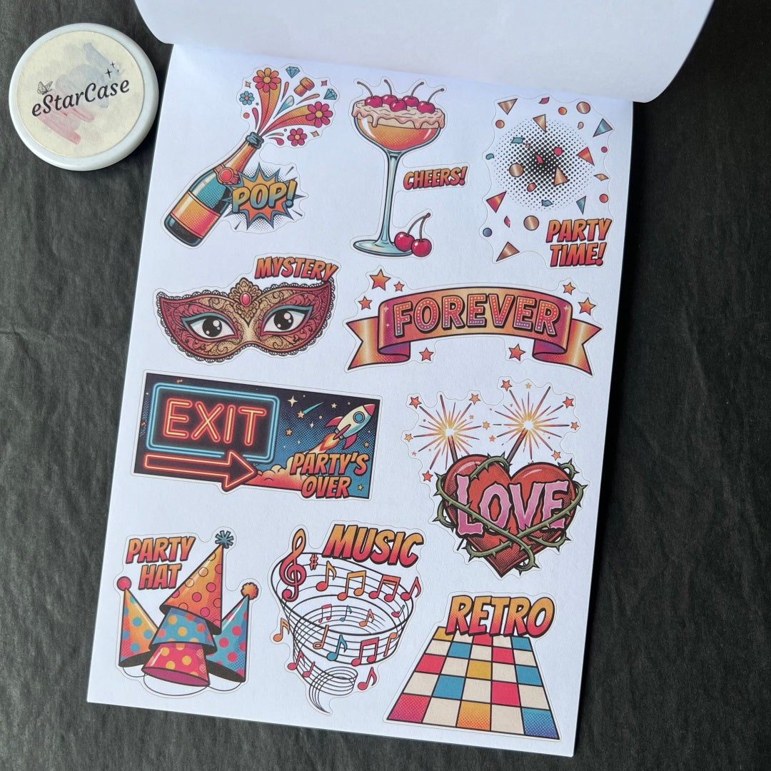Pop Collage Art Sticker Book