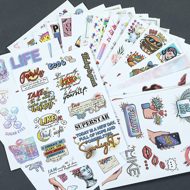 Pop Collage Art Sticker Book