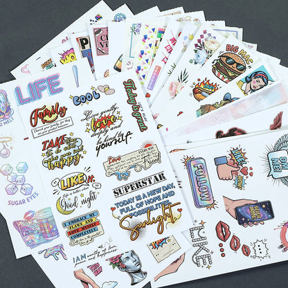 Pop Collage Art Sticker Book
