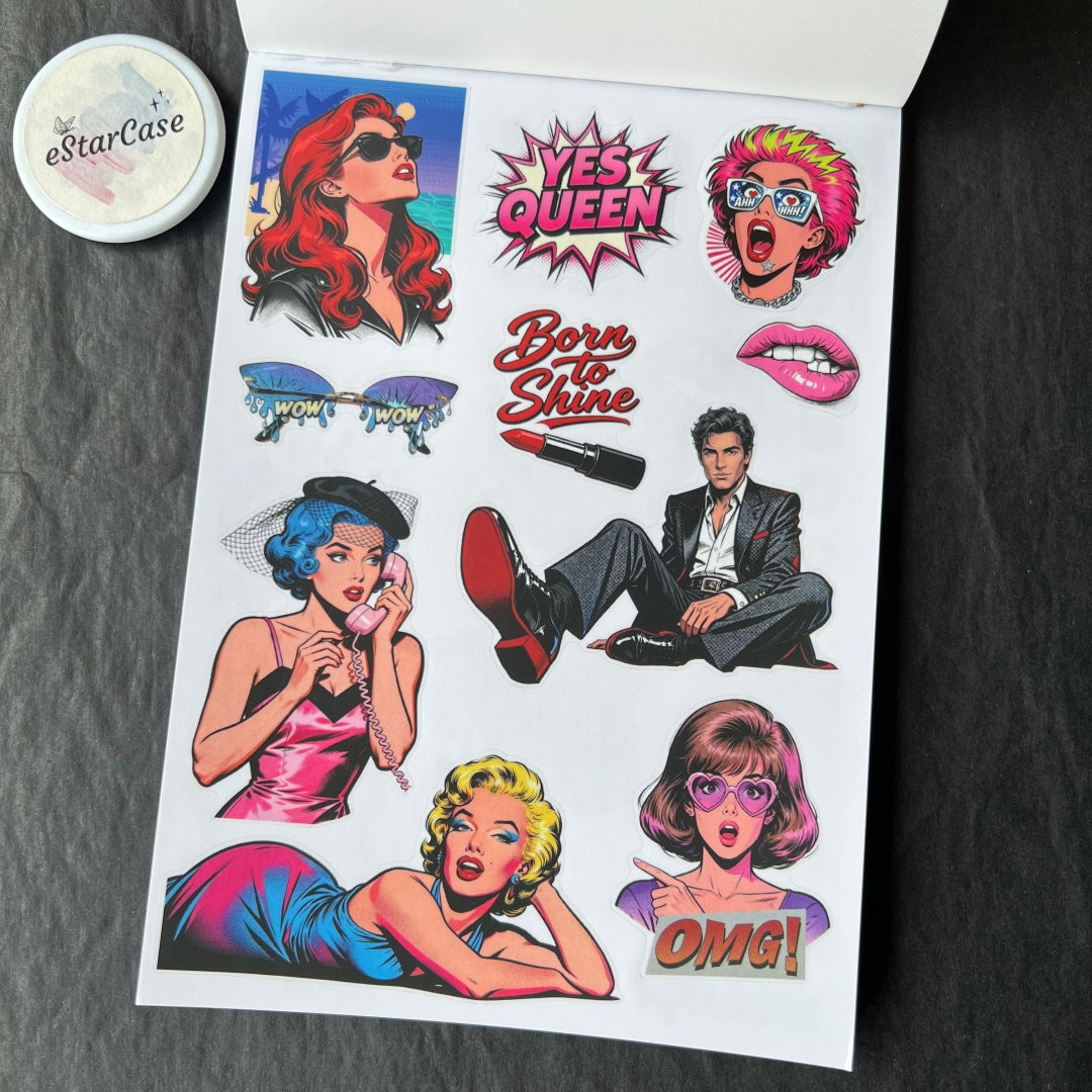 Pop Collage Art Sticker Book