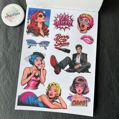 Pop Collage Art Sticker Book