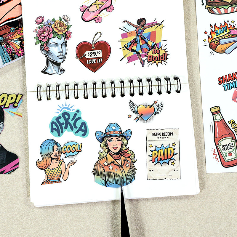 Pop Collage Art Sticker Book