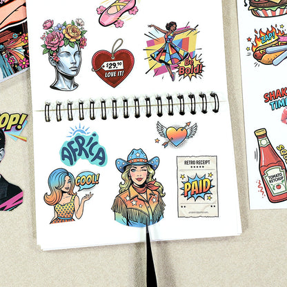 Pop Collage Art Sticker Book