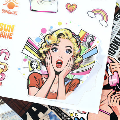 Pop Collage Art Sticker Book