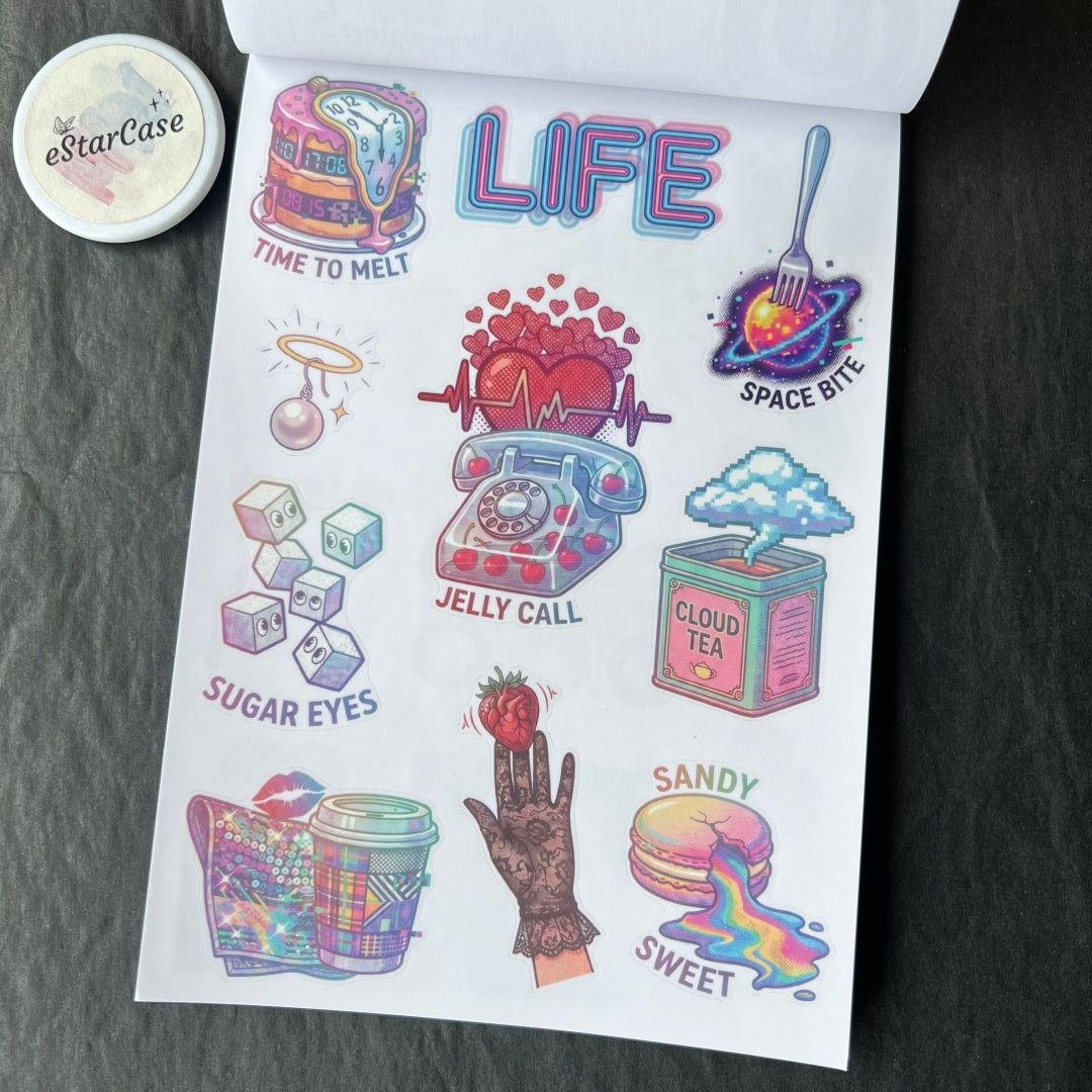 Pop Collage Art Sticker Book