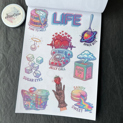 Pop Collage Art Sticker Book