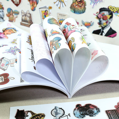 Pop Collage Art Sticker Book