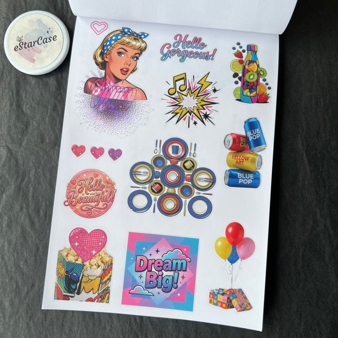 Pop Collage Art Sticker Book