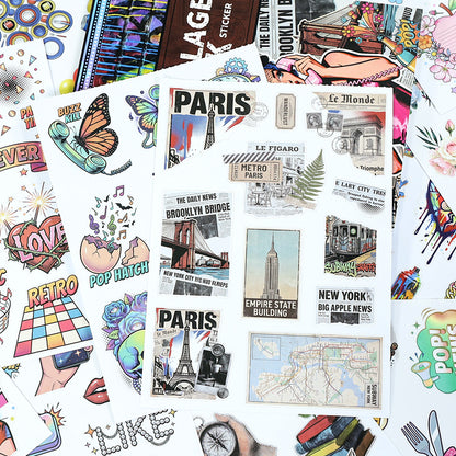 Pop Collage Art Sticker Book