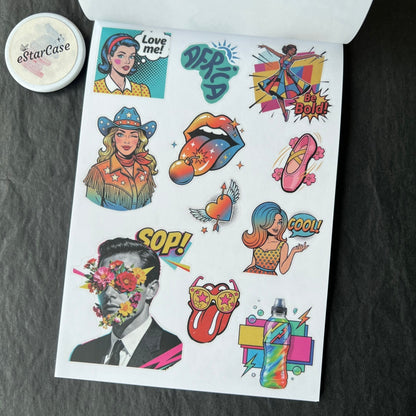 Pop Collage Art Sticker Book