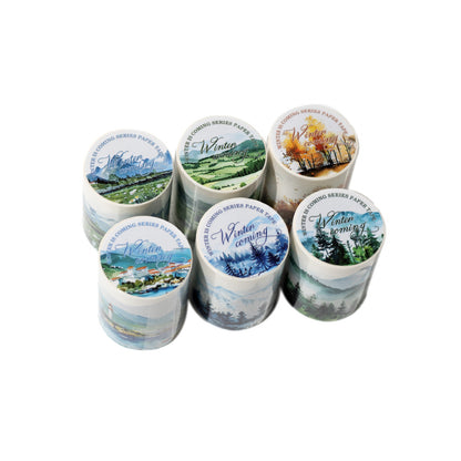 Pre-Cut Mountain Forest Scenery Washi Tape