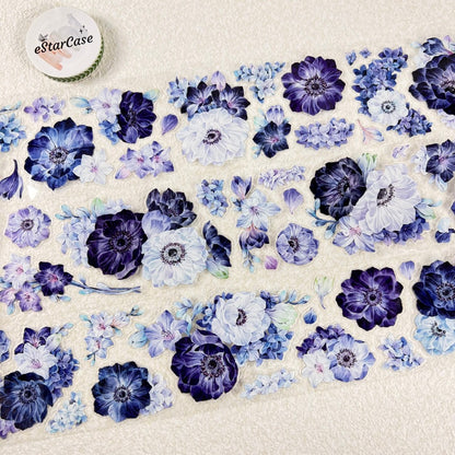 6cm*100cm Pre-cut Blue Flower Tape