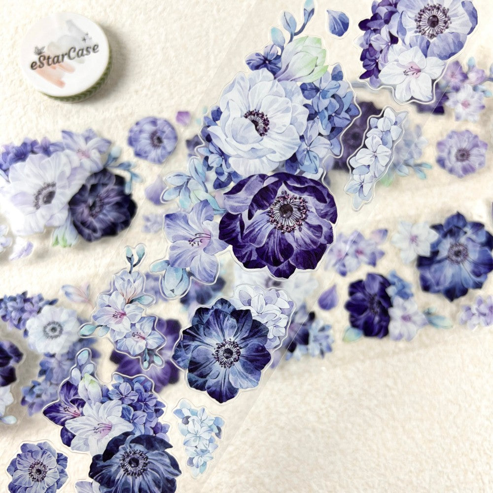 6cm*100cm Pre-cut Blue Flower Tape