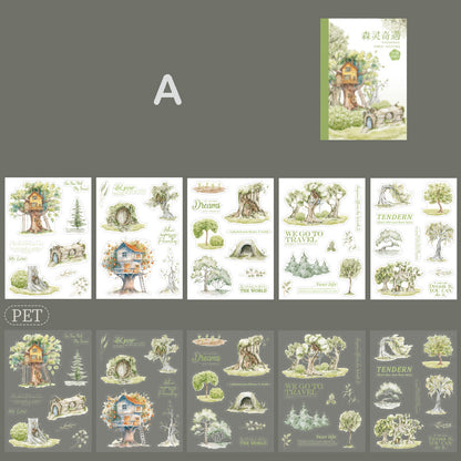 Pre-cut Forest Adventure Stickers Book