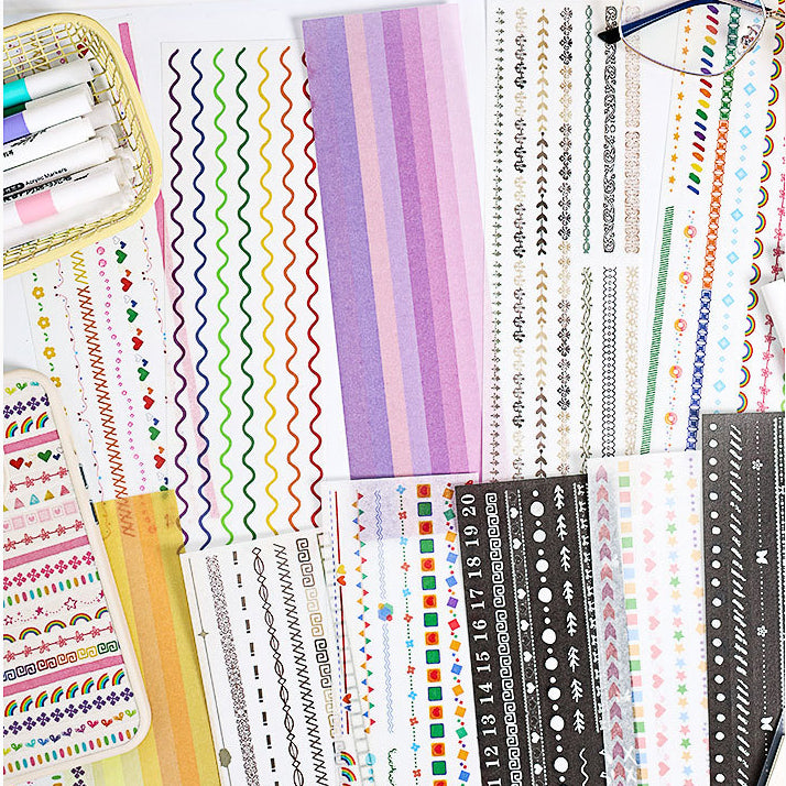 Pre-cut Washi Stickers 6pcs