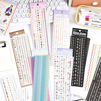 Pre-cut Washi Stickers 6pcs