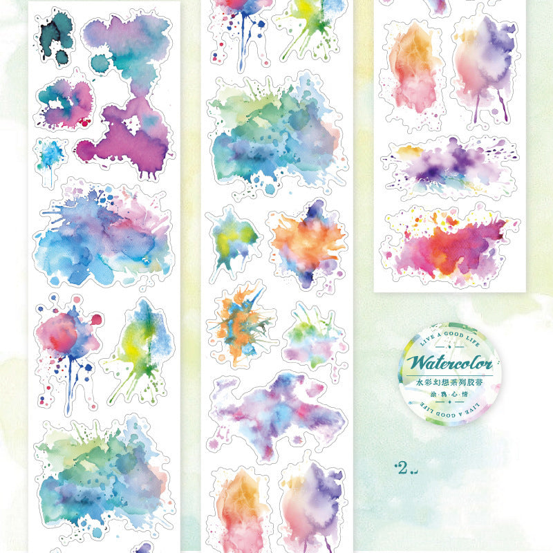 Pre-cut Watercolor Fantasy Tape