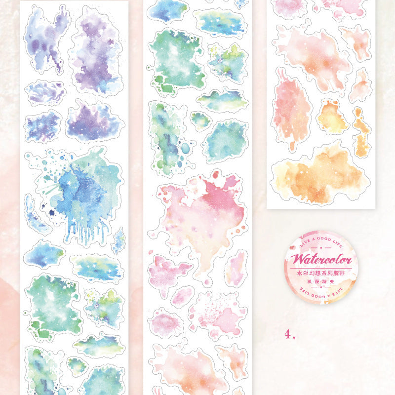 Pre-cut Watercolor Fantasy Tape