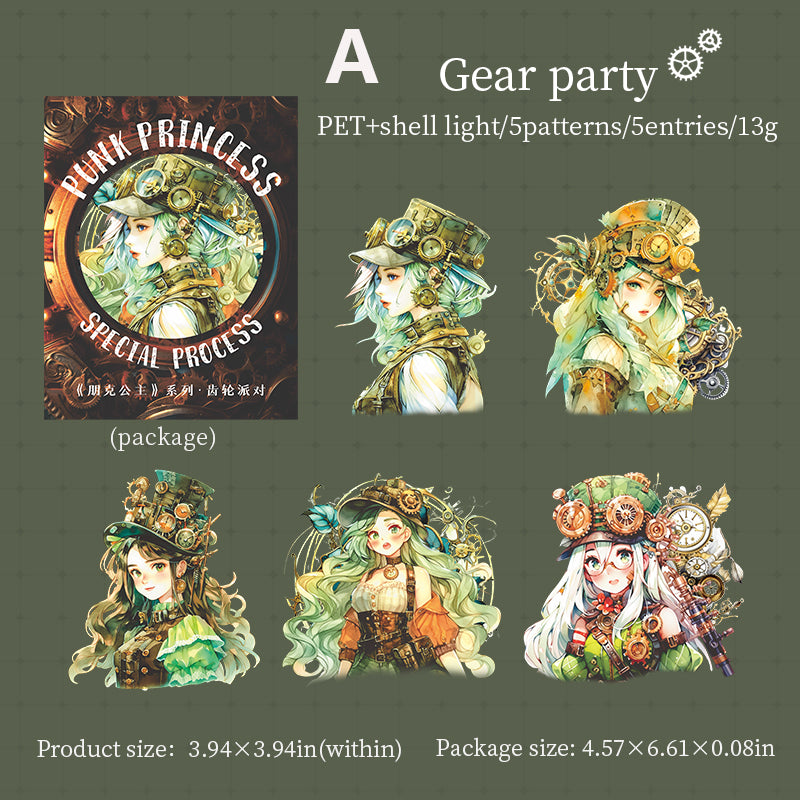 Punk Princess Sticker 5pcs