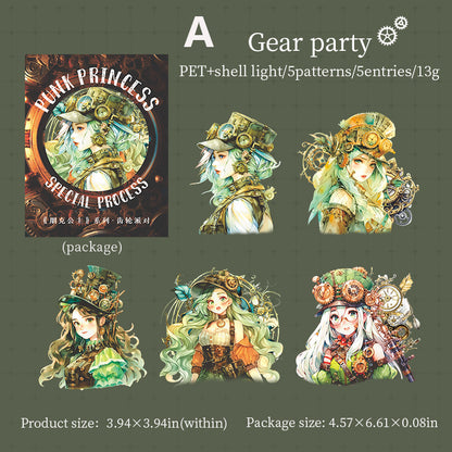 Punk Princess Sticker 5pcs