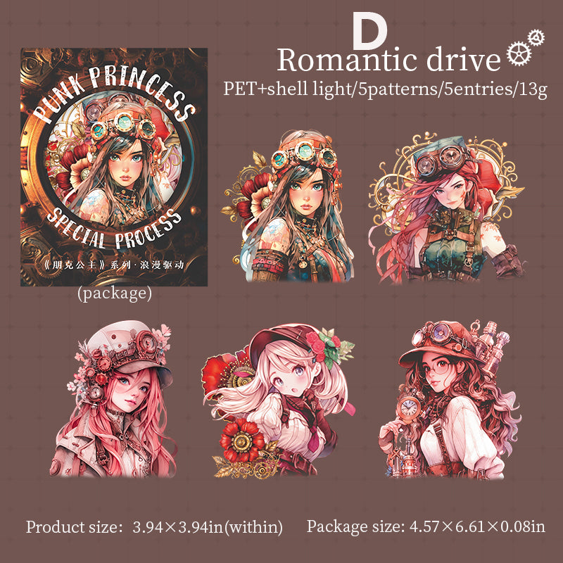 Punk Princess Sticker 5pcs