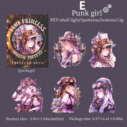 Punk Princess Sticker 5pcs
