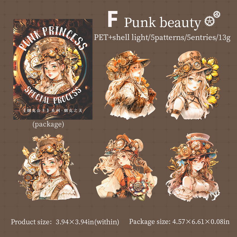 Punk Princess Sticker 5pcs
