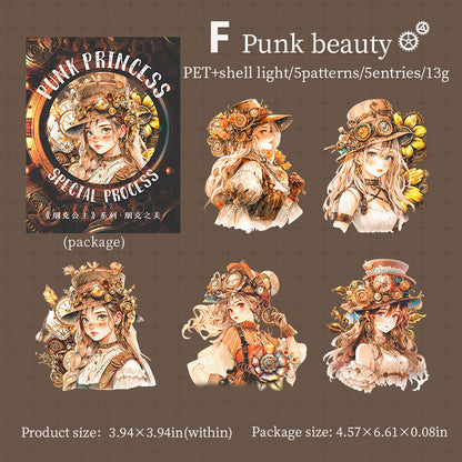 Punk Princess Sticker 5pcs