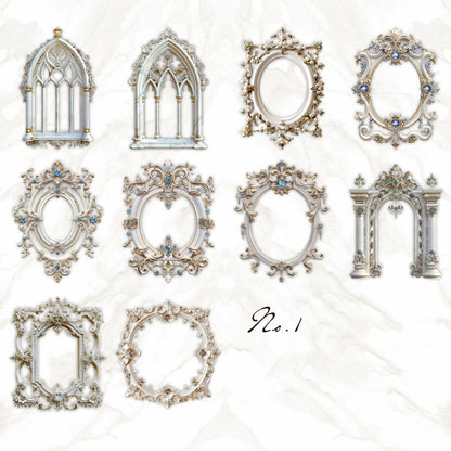 Pure White Poetry Sticker 10pcs