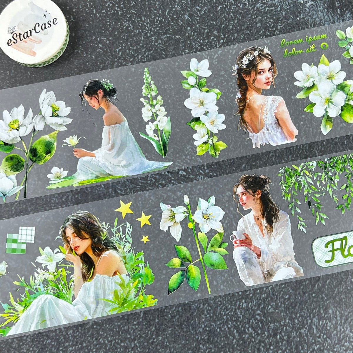 6.5cm*2m Pure White Girl Tape