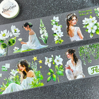 6.5cm*2m Pure White Girl Tape