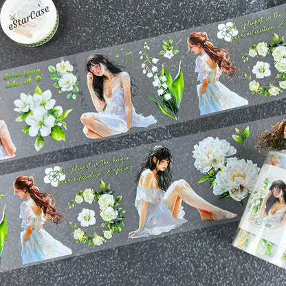 6.5cm*2m Pure White Girl Tape