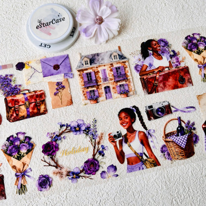 7cm*2m Purple Brown Holiday Tape