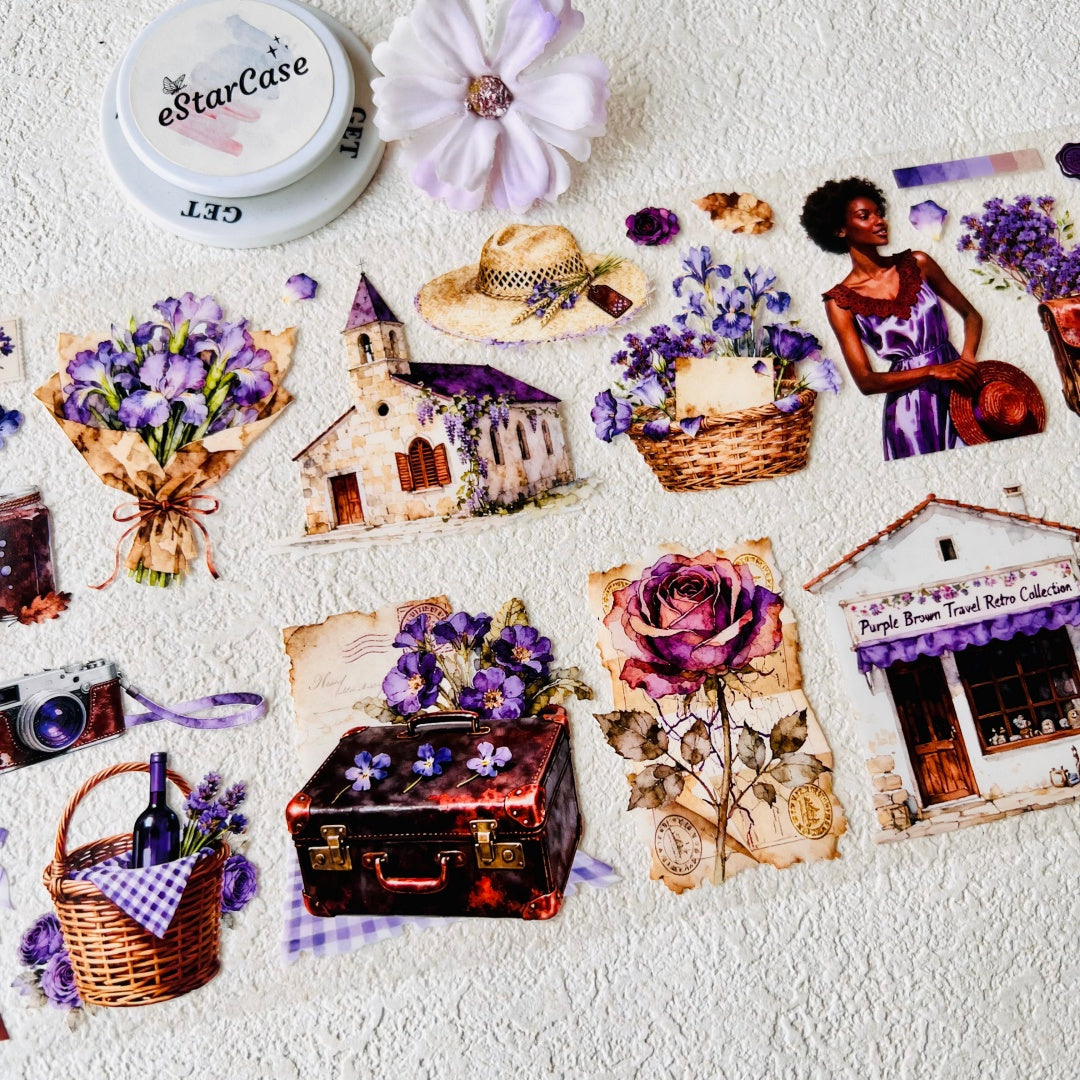 7cm*2m Purple Brown Holiday Tape