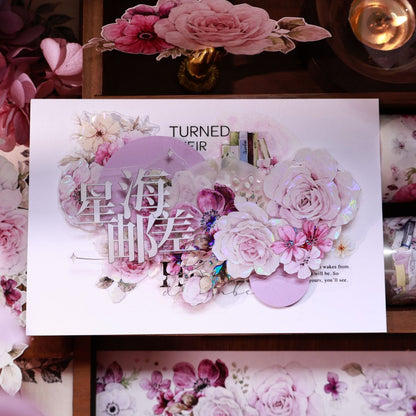 6cm*100cm Purple Mist Yarn Flower Tape